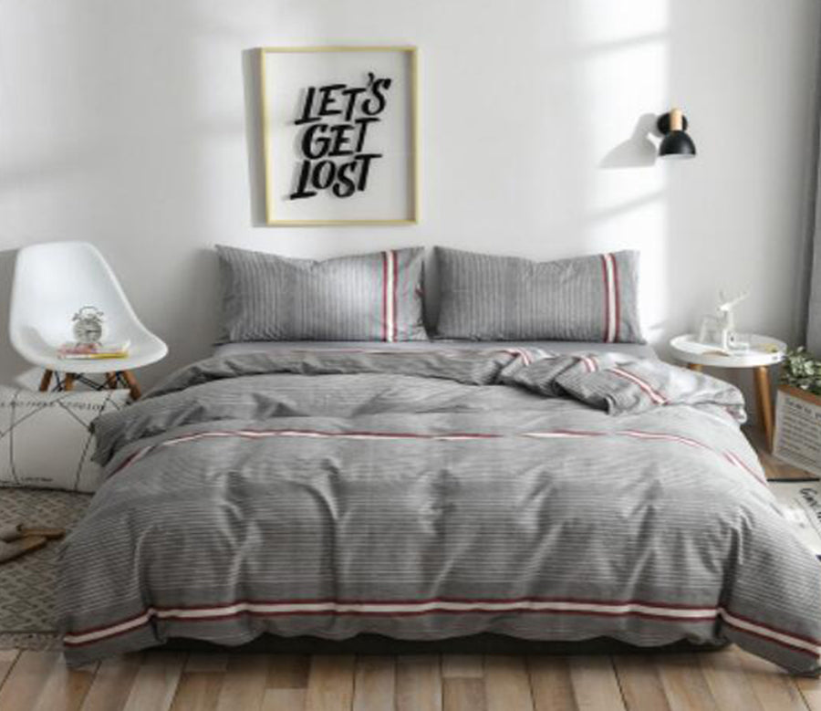 3D Dark Gray 17191 Bed Pillowcases Quilt