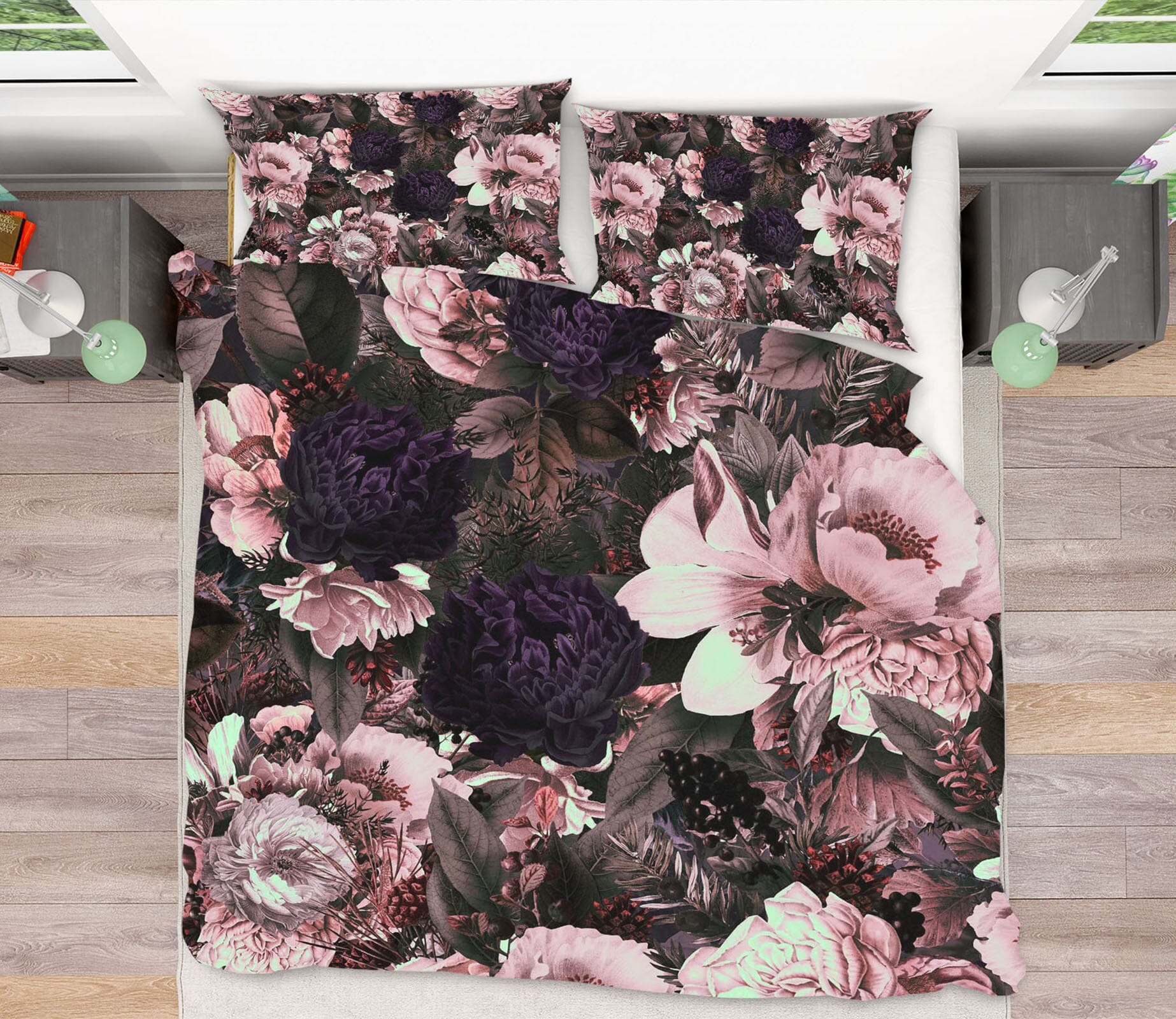 3D Purple Peony 170 Uta Naumann Bedding Bed Pillowcases Quilt Quiet Covers AJ Creativity Home 