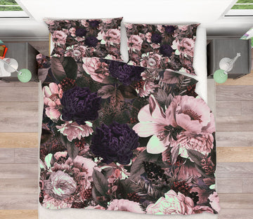 3D Purple Peony 170 Uta Naumann Bedding Bed Pillowcases Quilt Quiet Covers AJ Creativity Home 