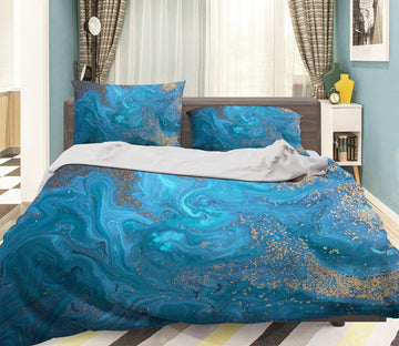 3D Dark Blue Turbulence 019 Bed Pillowcases Quilt Wallpaper AJ Wallpaper 