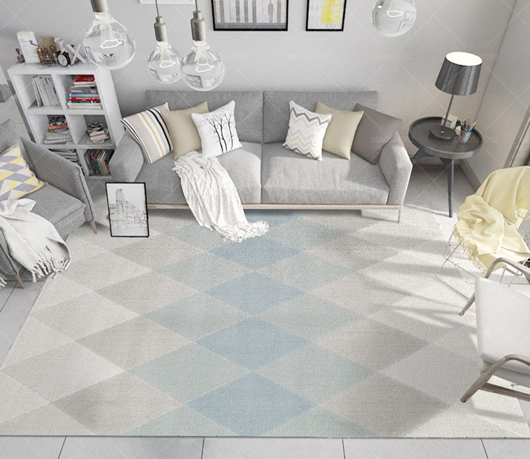 3D Color Geometry WG196 Non Slip Rug Mat Mat AJ Creativity Home 