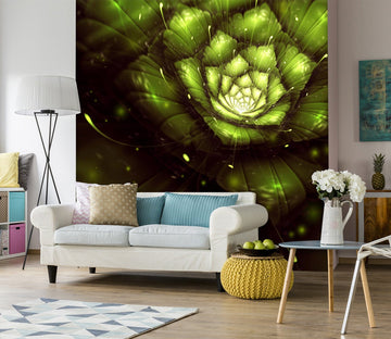 3D Green Lotus 2027 Wall Murals Wallpaper AJ Wallpaper 2 
