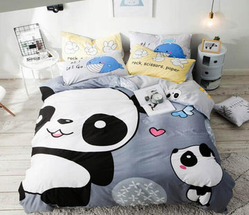 3D Panda 7128 Bed Pillowcases Quilt