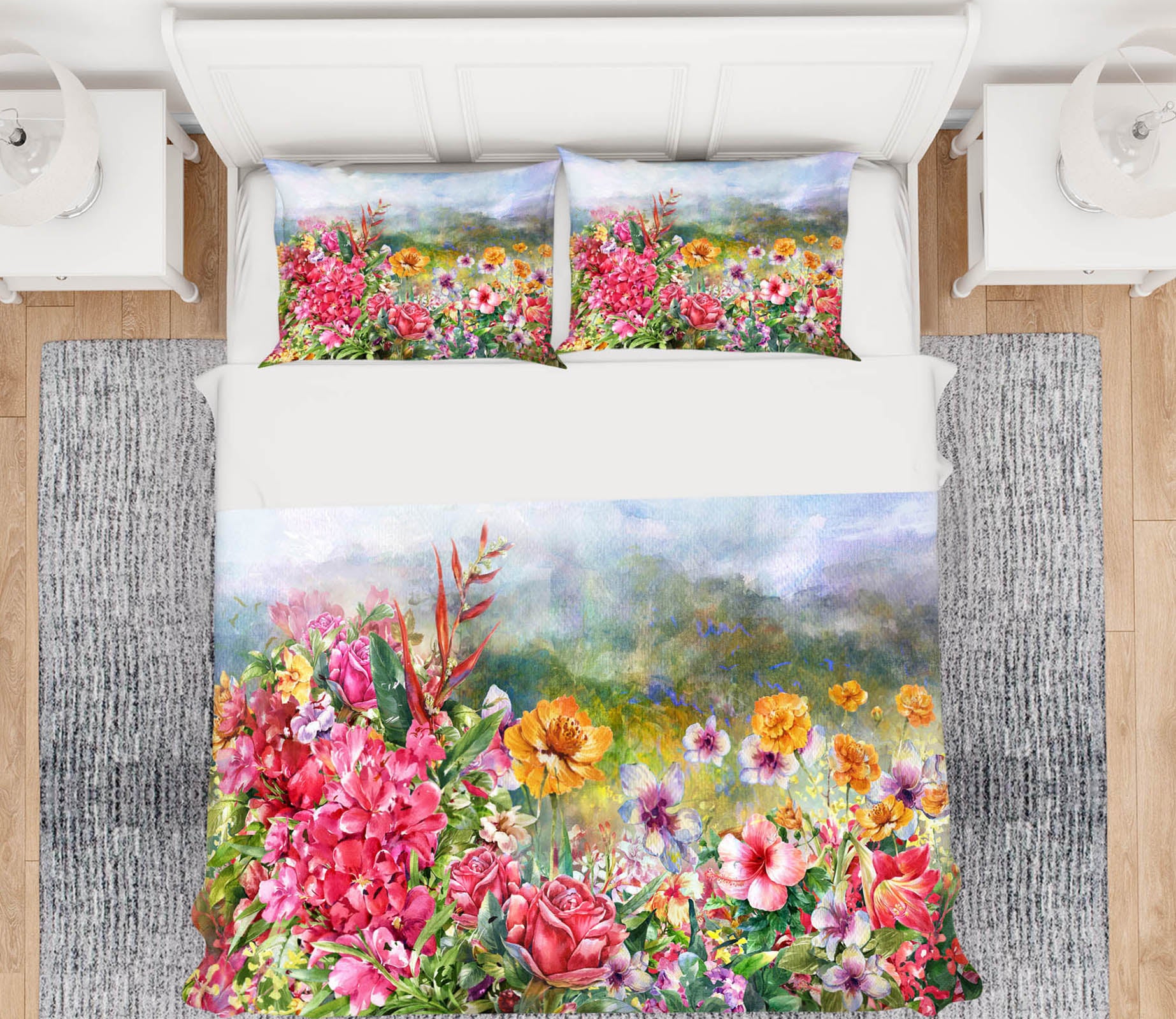 3D Flower Bush 60117 Bed Pillowcases Quilt