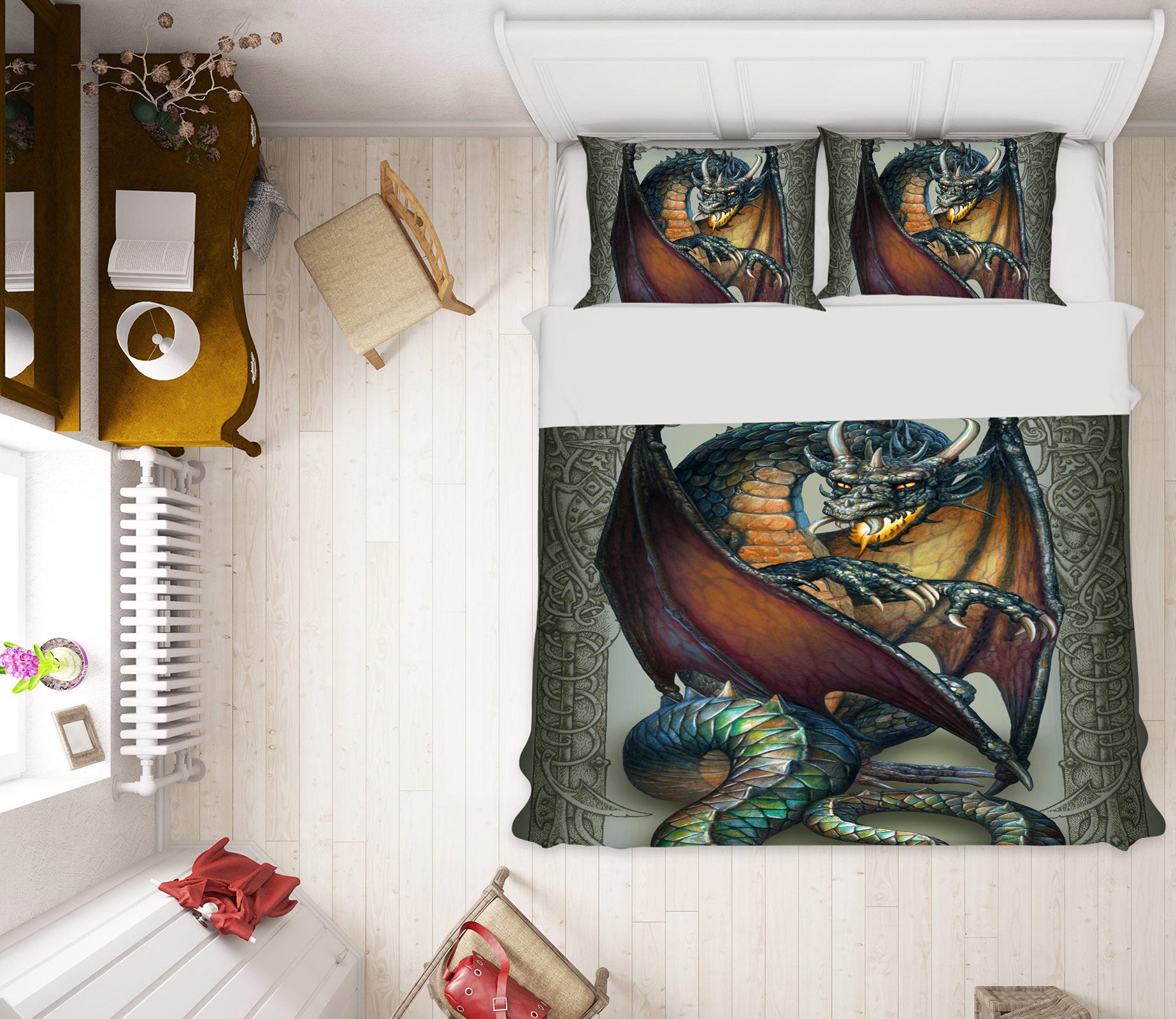 3D Dragon 6170 Ciruelo Bedding Bed Pillowcases Quilt