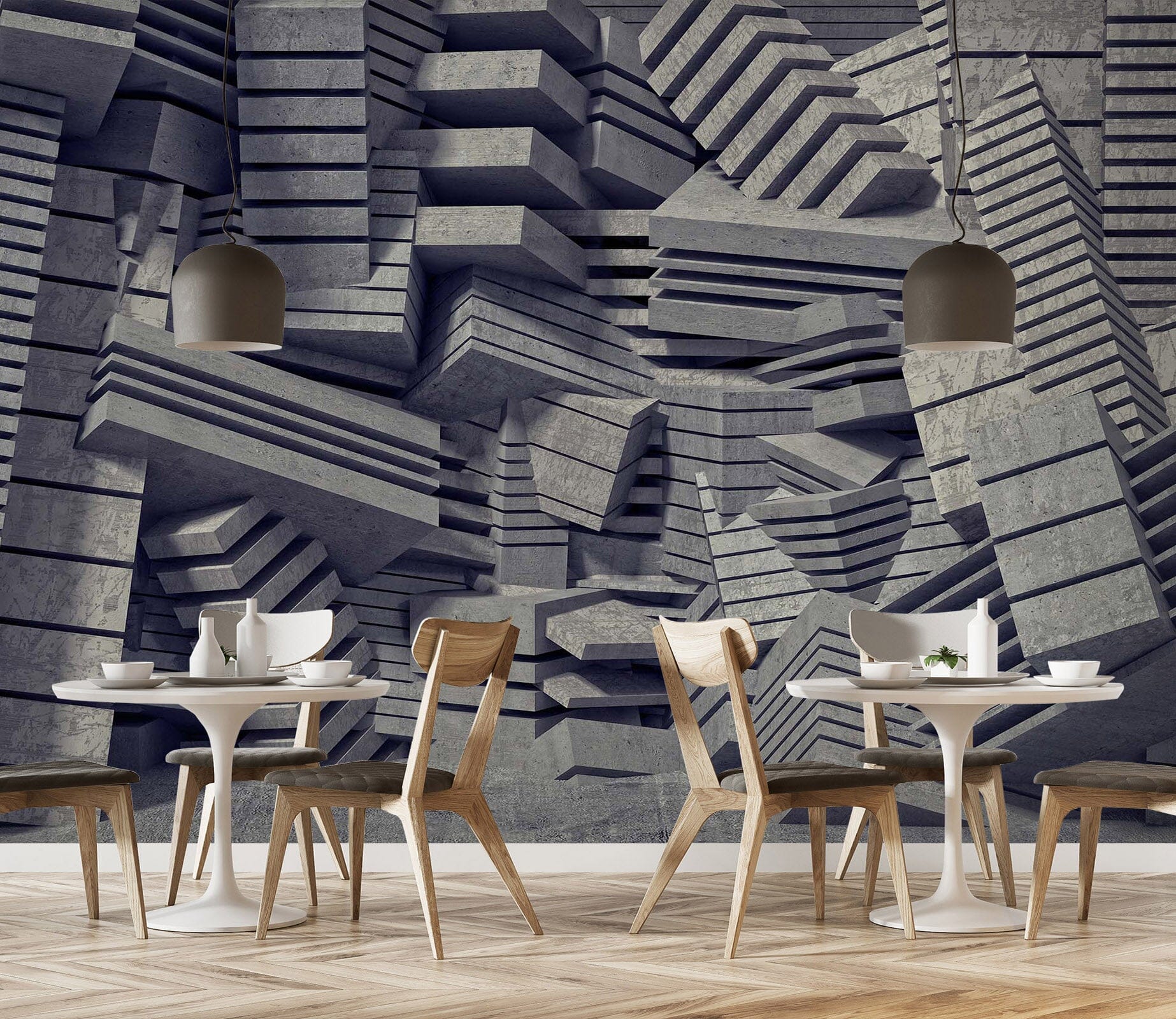 3D Grey Building 1401 Wall Murals Wallpaper AJ Wallpaper 2 