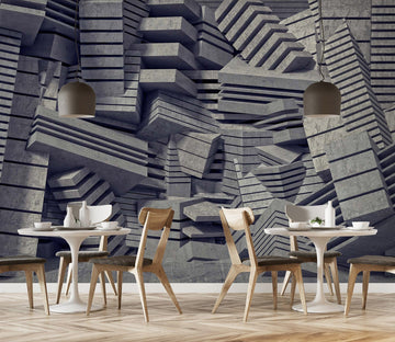 3D Grey Building 1401 Wall Murals Wallpaper AJ Wallpaper 2 