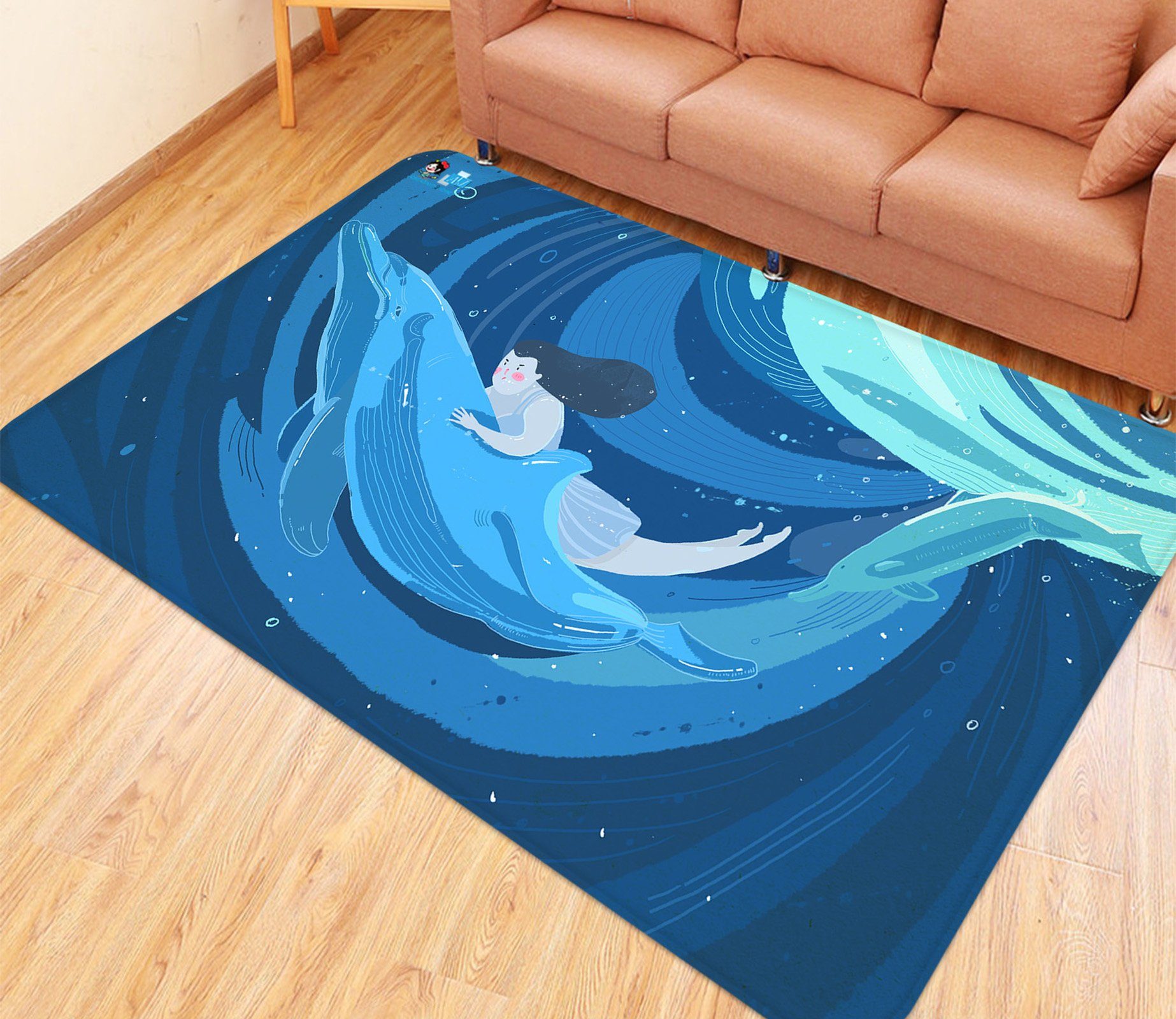 3D Dolphin 4362 Non Slip Rug Mat Mat AJ Creativity Home 