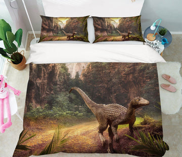 3D Forest Dinosaur 1915 Bed Pillowcases Quilt Quiet Covers AJ Creativity Home 
