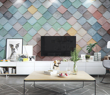 3D Color Square Wall WG016 Wall Murals