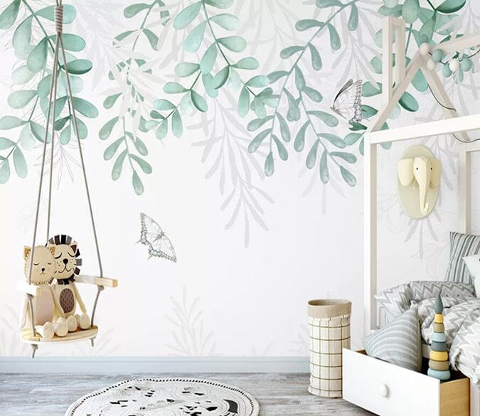 3D Green Leaves 2527 Wall Muralss Wallpaper AJ Wallpaper 2 
