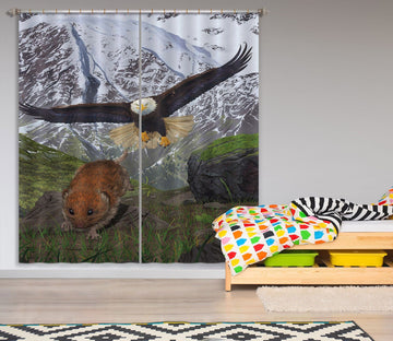 3D Eagle Flying 006 Vincent Hie Curtain Curtains Drapes Curtains AJ Creativity Home 