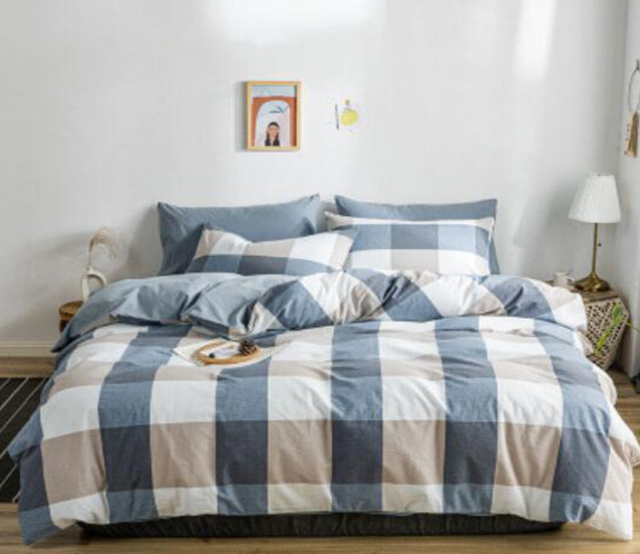 3D Green And Brown Grid 15046 Bed Pillowcases Quilt