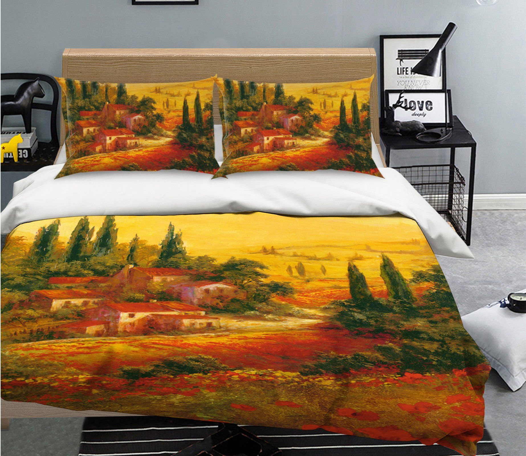 3D Country Autumn Maple 084 Bed Pillowcases Quilt Wallpaper AJ Wallpaper 
