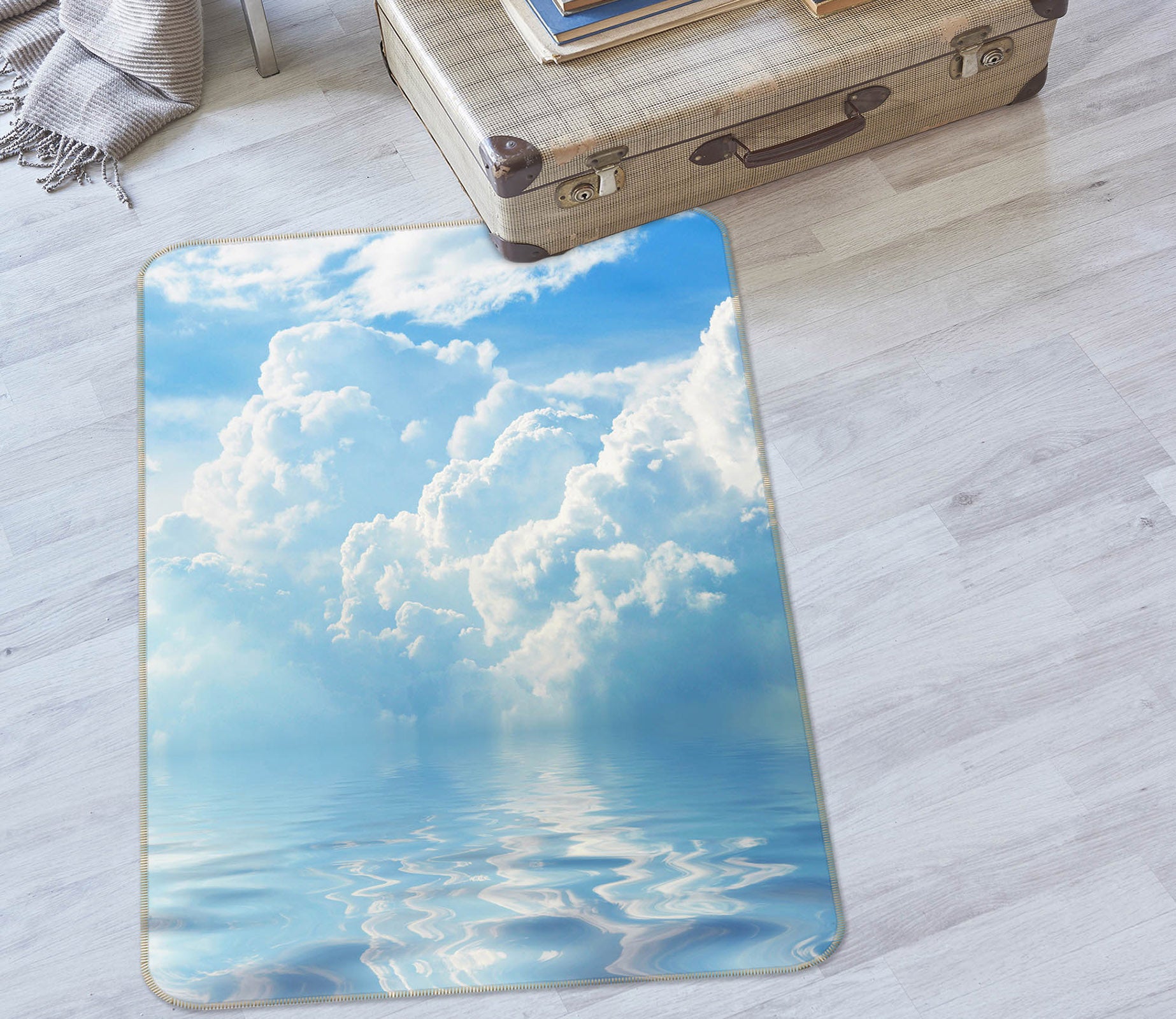 3D Clouds 34186 Non Slip Rug Mat