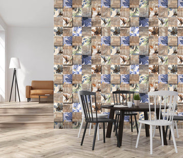 3D Elegant Flower 053 Marble Tile Texture Wallpaper AJ Wallpaper 2 