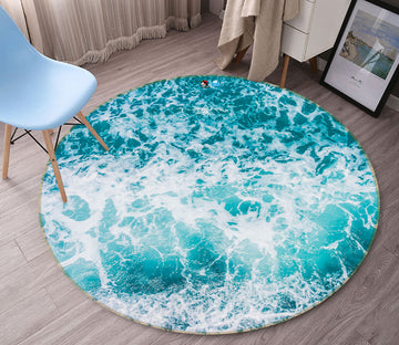 3D Waves 75114 Round Non Slip Rug Mat