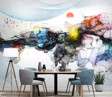 3D Color Ink Smoke WC647 Wall Murals