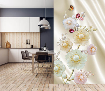 3D Pearl Chrysanthemum 1848 Wall Murals Wallpaper AJ Wallpaper 2 
