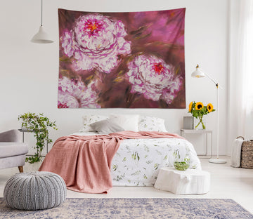 3D Pink Peony 3417 Skromova Marina Tapestry Hanging Cloth Hang