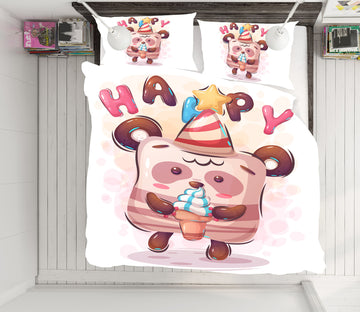 3D Happy Panda 61019 Bed Pillowcases Quilt