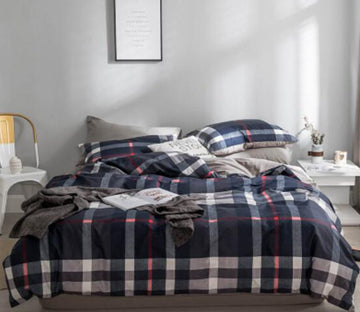 3D Black And Gray Grid 20251 Bed Pillowcases Quilt