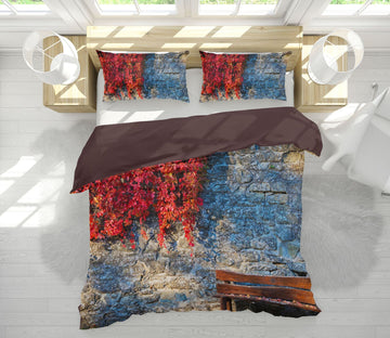 3D Red Leaves 2113 Marco Carmassi Bedding Bed Pillowcases Quilt Quiet Covers AJ Creativity Home 