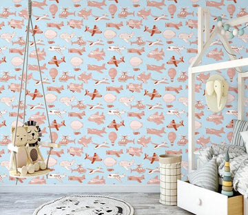 3D Cute Little Plane 2147 Wall Murals Wallpaper AJ Wallpaper 2 