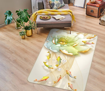 3D Fish Flower 34094 Non Slip Rug Mat