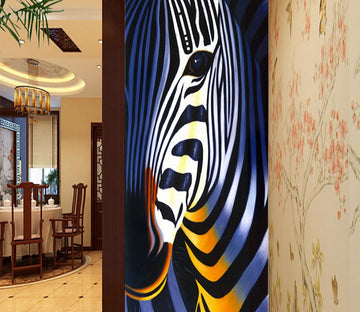3D Painted Zebra 543 Wall Murals Wallpaper AJ Wallpaper 2 