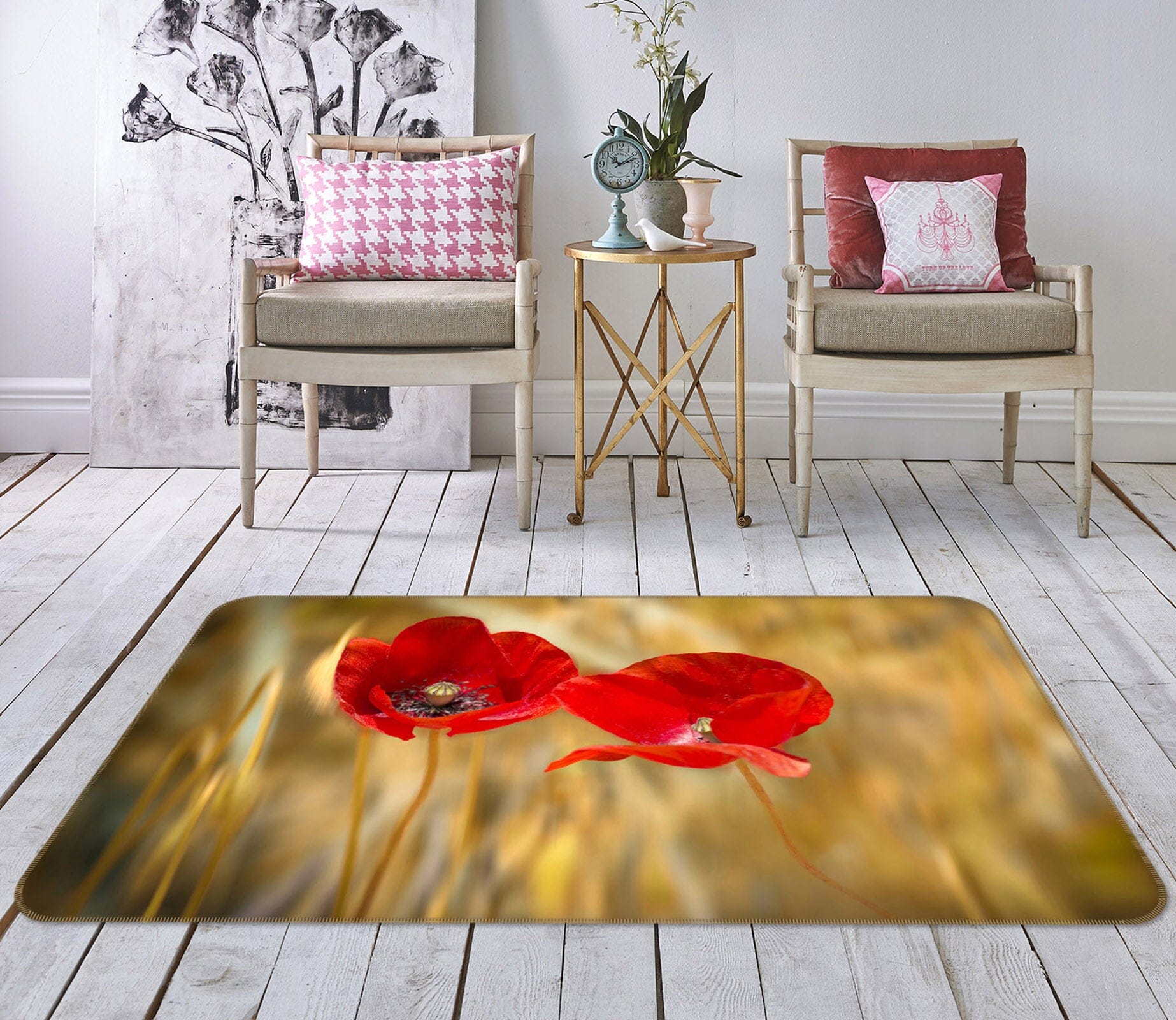 3D Red Flowers 1169 Marco Carmassi Rug Non Slip Rug Mat Mat AJ Creativity Home 