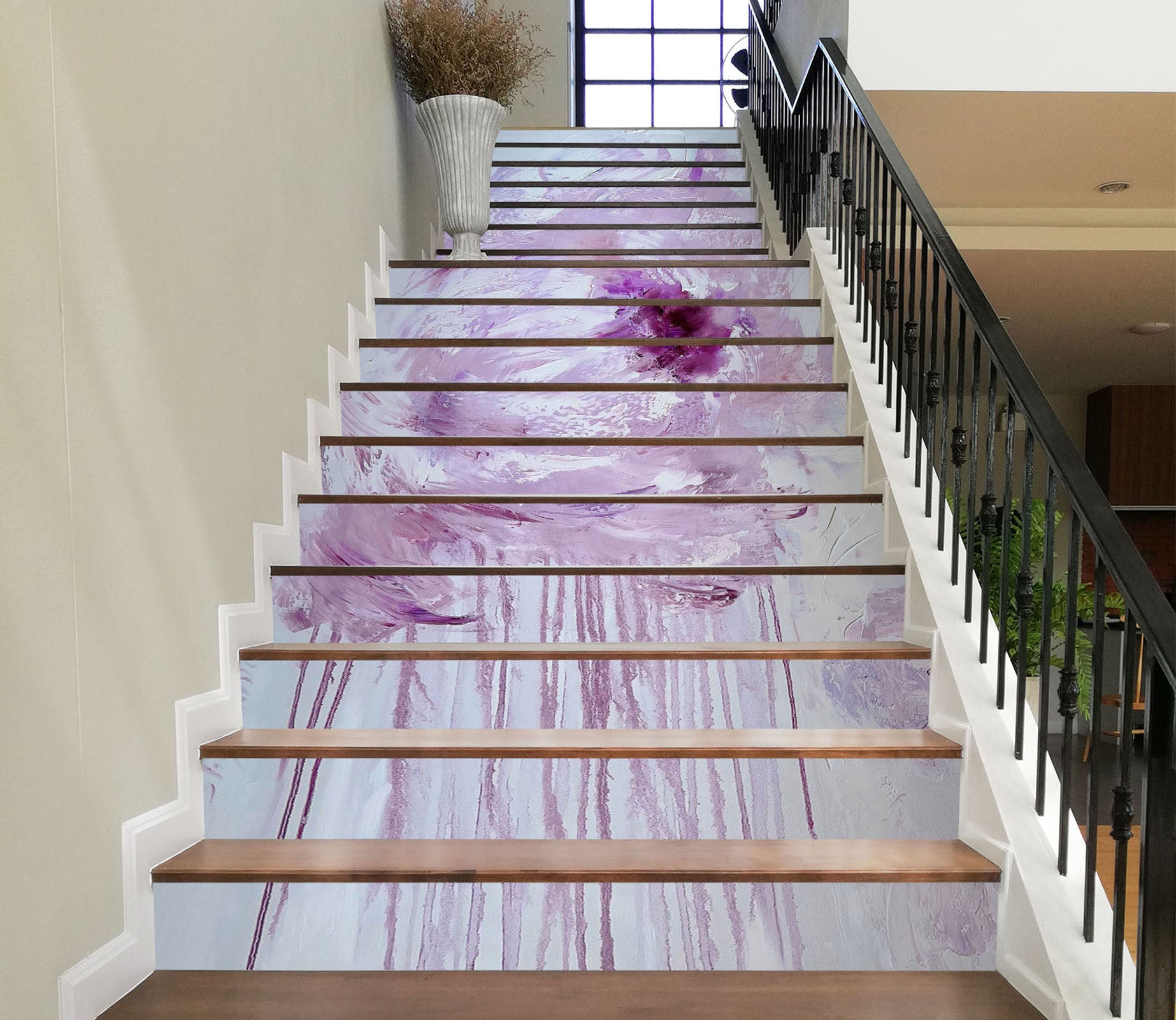 3D Watercolor Flower 3911 Skromova Marina Stair Risers
