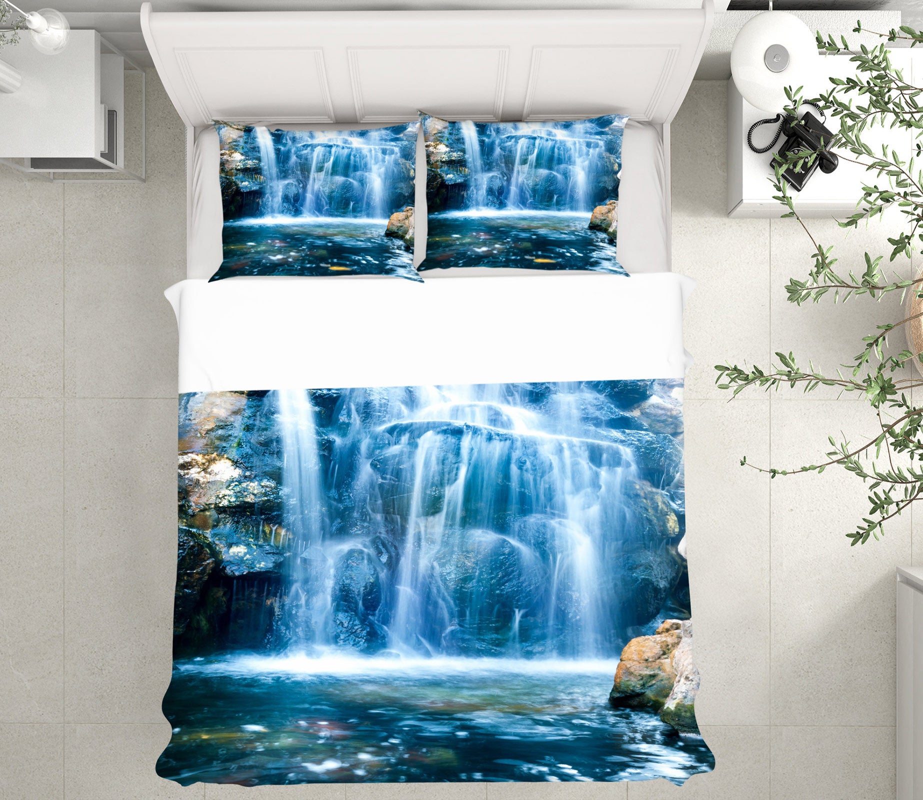 3D Waterfall 15131 Bed Pillowcases Quilt