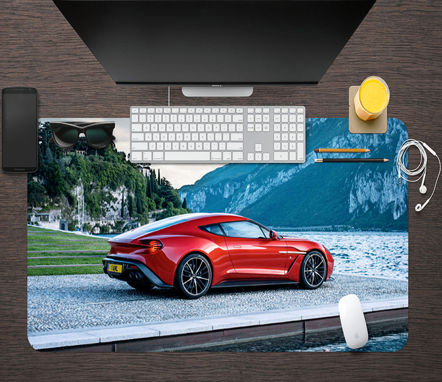 3D Red Car 17081 Desk Mat