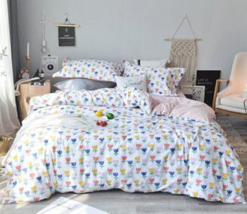 3D Colored Flowers 14135 Bed Pillowcases Quilt