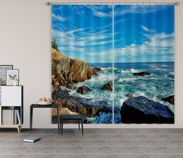 3D Seaside Stones 61207 Kathy Barefield Curtain Curtains Drapes