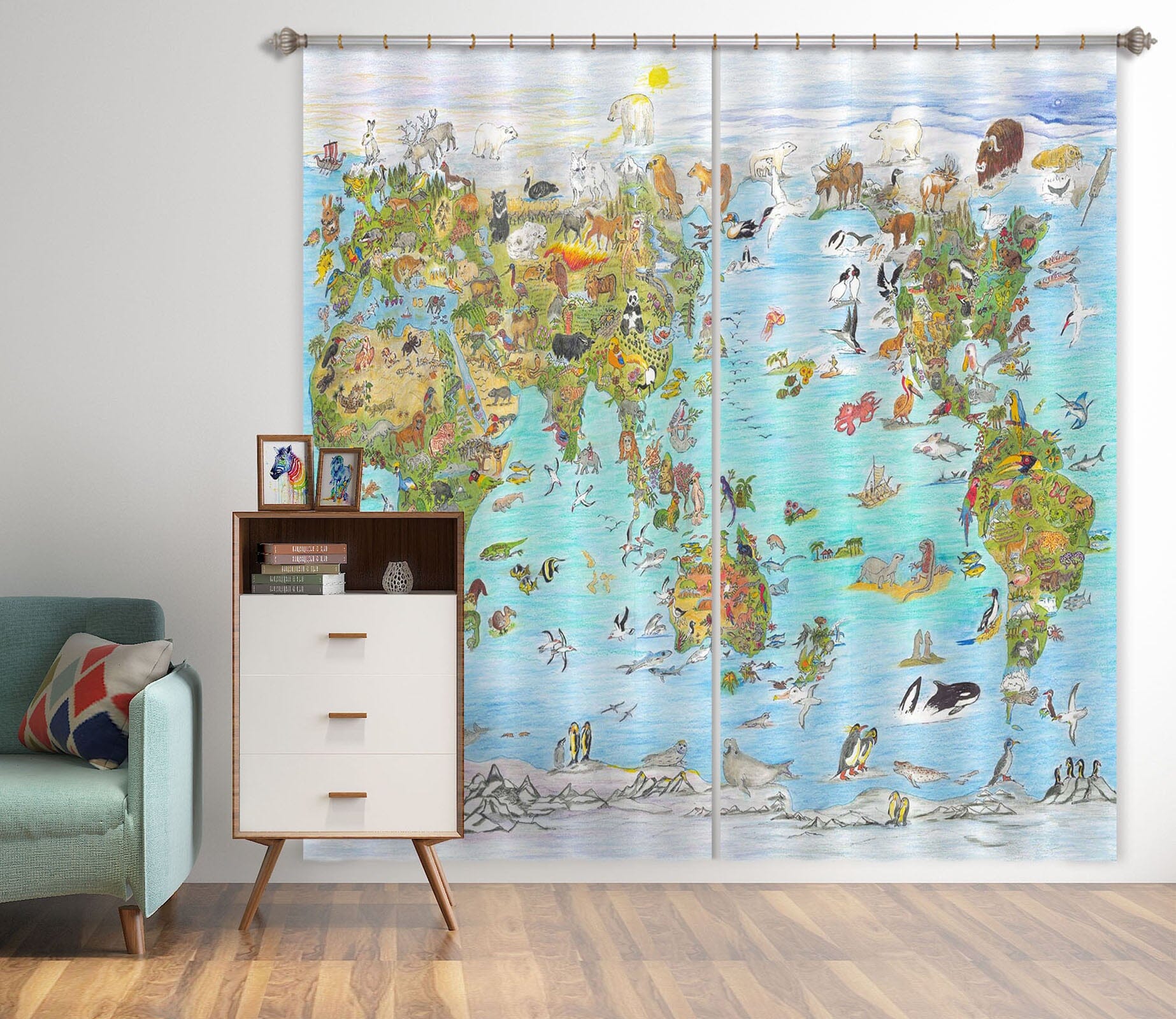 3D Valley Sea 059 Michael Sewell Curtain Curtains Drapes Curtains AJ Creativity Home 