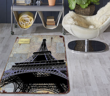 3D Eiffel Tower Building 32148 Non Slip Rug Mat