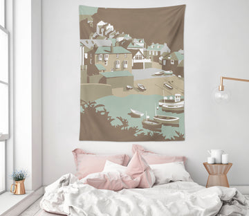 3D Small Town House 5364 Steve Read Tapestry Hanging Cloth Hang