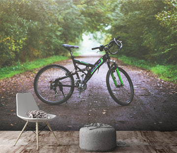 3D Forest Bicycle 054 Vehicle Wall Murals