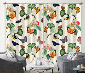 3D Painted Butterfly 143 Uta Naumann Curtain Curtains Drapes Curtains AJ Creativity Home 
