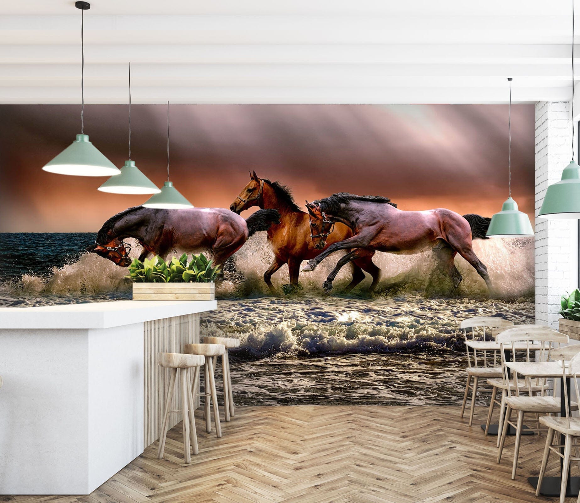 3D Sea Wave Horse 134 Wall Murals Wallpaper AJ Wallpaper 2 