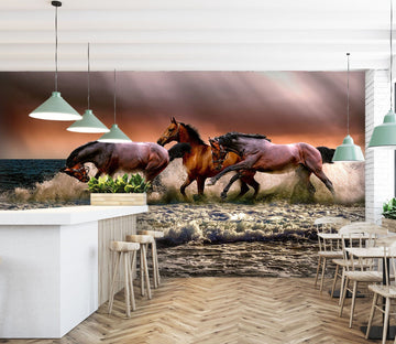3D Sea Wave Horse 134 Wall Murals Wallpaper AJ Wallpaper 2 