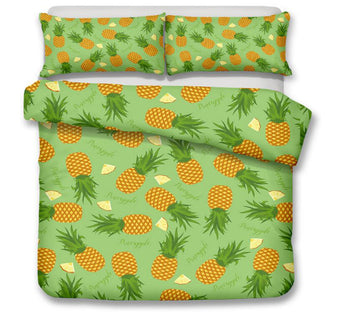 3D Pineapple 6136 Bed Pillowcases Quilt