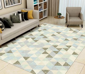 3D Light Green Triangle WG036 Non Slip Rug Mat Mat AJ Creativity Home 