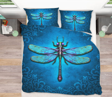 3D Blue Dragonfly 8826 Brigid Ashwood Bedding Bed Pillowcases Quilt Cover Duvet Cover
