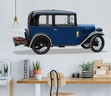 3D Oldtimer BLUE 0214 Vehicles Wallpaper AJ Wallpaper 