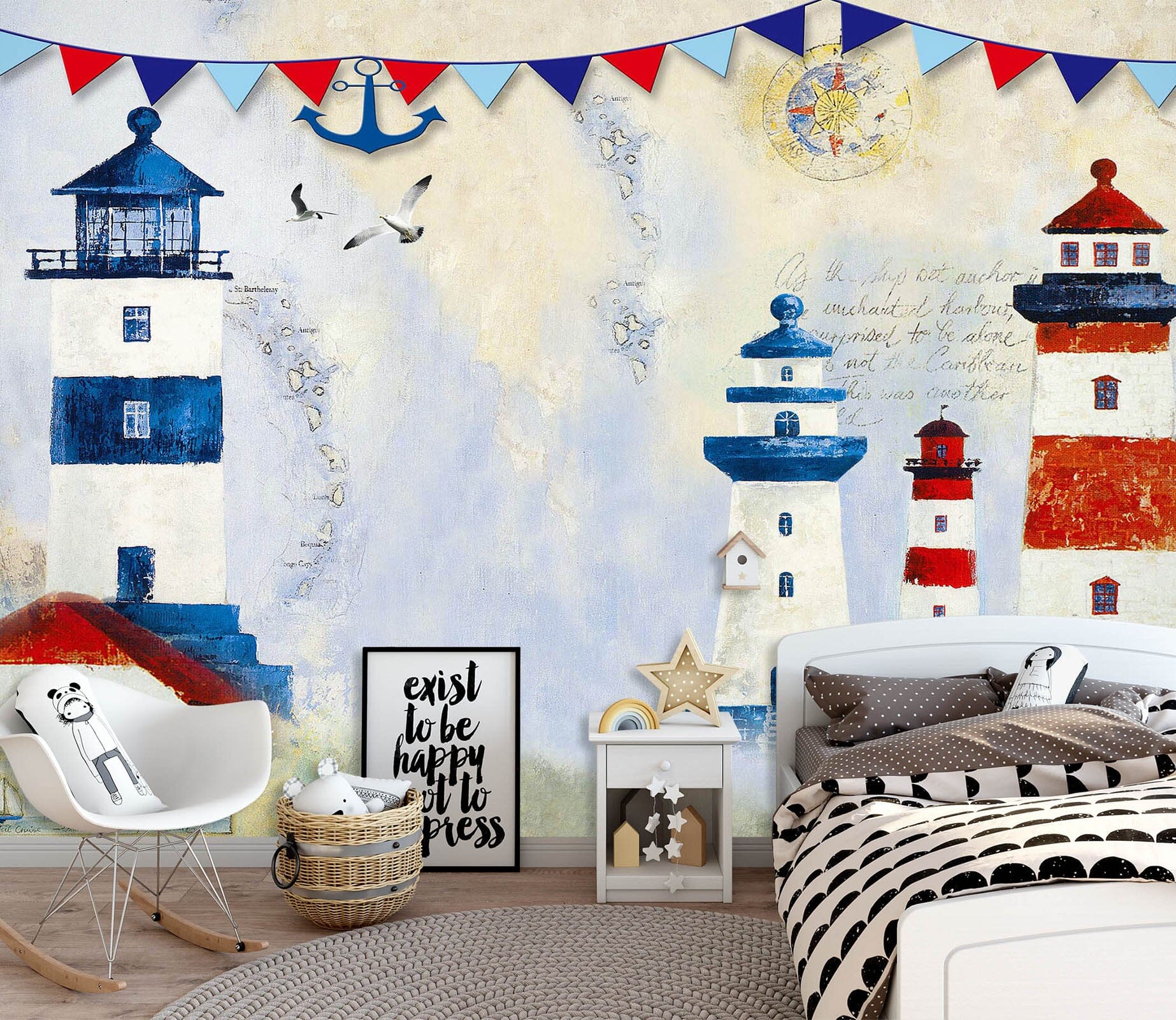 3D Blue Tower 1674 Wall Murals Wallpaper AJ Wallpaper 2 