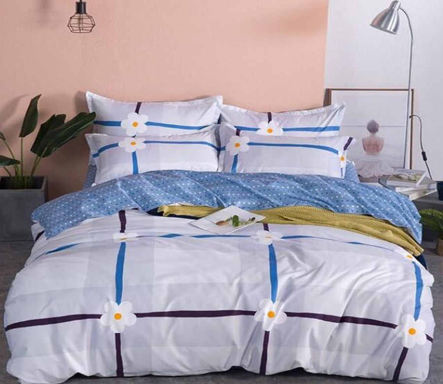 3D Line Flower 2059 Bed Pillowcases Quilt