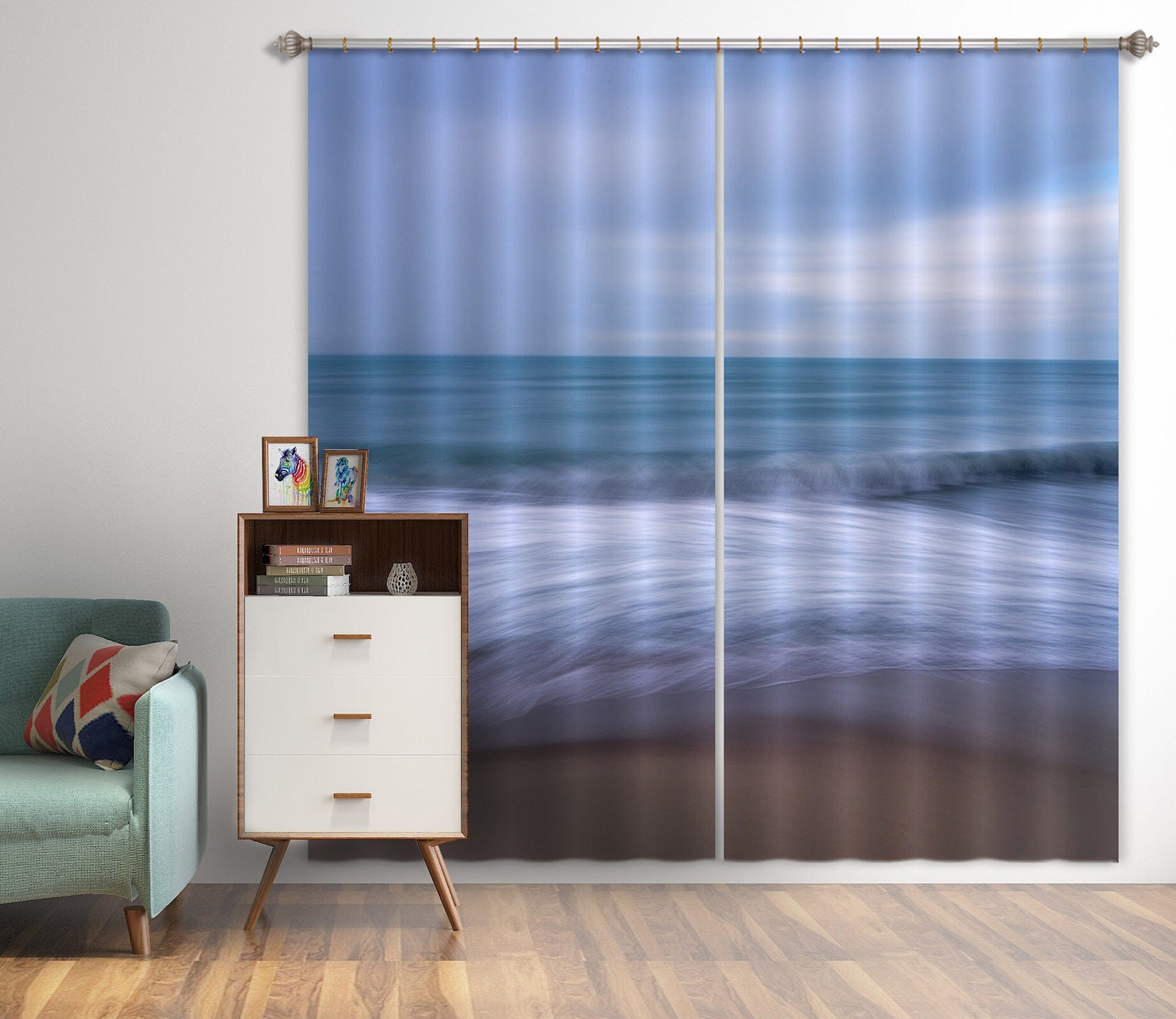 3D Wave Beach 122 Marco Carmassi Curtain Curtains Drapes Curtains AJ Creativity Home 